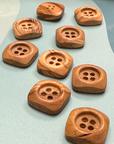 Wood Square Button 20mm 004