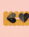 Black Heart 2 Tone 1" Button
