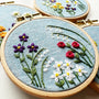 Family Flower Embroidery Sampler Kit