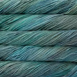Close-up of blue yarn strands
