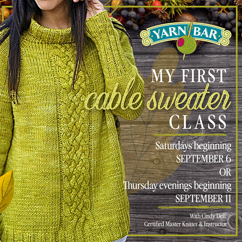 Cable sweater class
