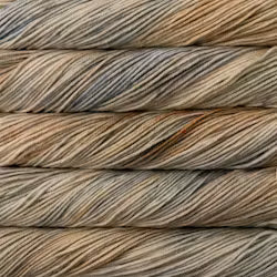 Close-up of variegated brown and tan yarn