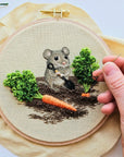 Garden Mouse Embroidery Kit
