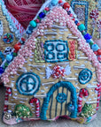Gingerbread Houses Embroidered Ornaments Sampler